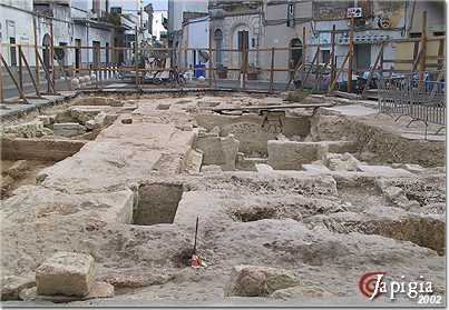 caprarica scavi in piazza